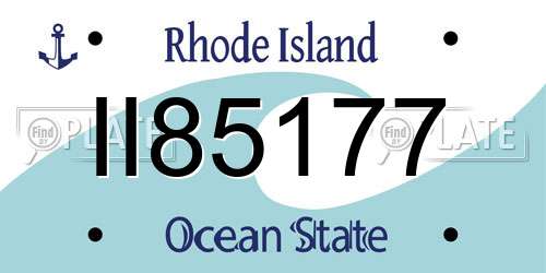 II85177 Rhode Island License Plate