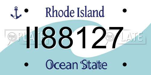 II88127 Rhode Island License Plate