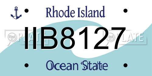 IIB8127 Rhode Island License Plate