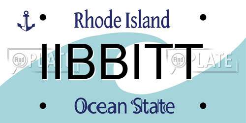IIBBITT Rhode Island License Plate
