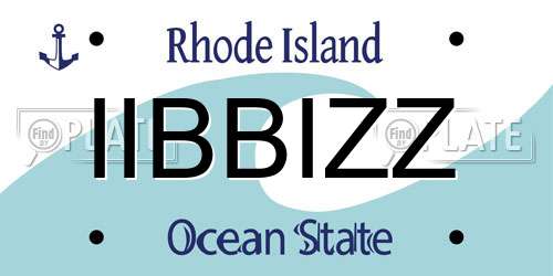 IIBBIZZ Rhode Island License Plate