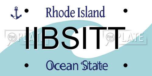 IIBSITT Rhode Island License Plate