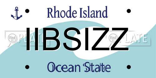 IIBSIZZ Rhode Island License Plate