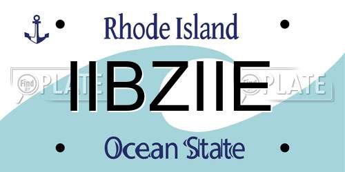 IIBZIIE Rhode Island License Plate