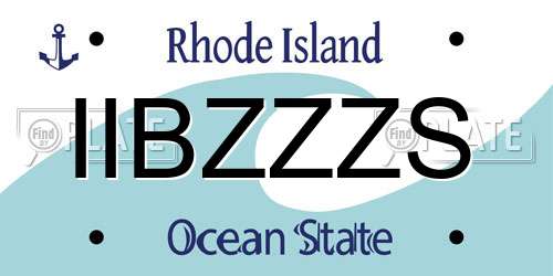 IIBZZZS Rhode Island License Plate