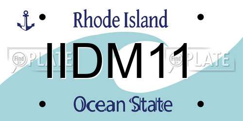 IIDM11 Rhode Island License Plate