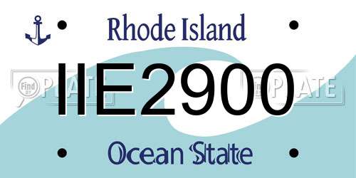 IIE2900 Rhode Island License Plate