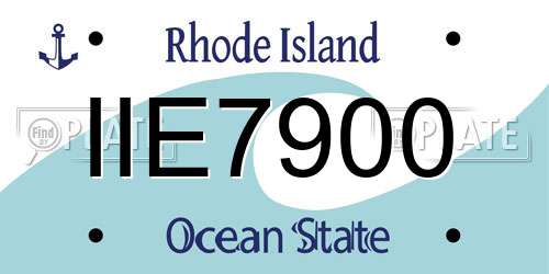 IIE7900 Rhode Island License Plate