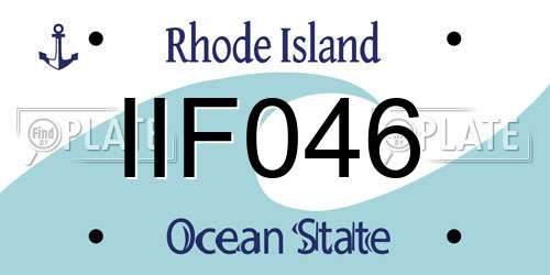 IIF046 Rhode Island License Plate