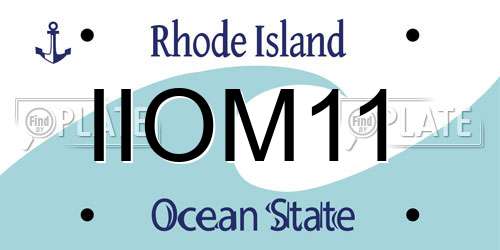 IIOM11 Rhode Island License Plate