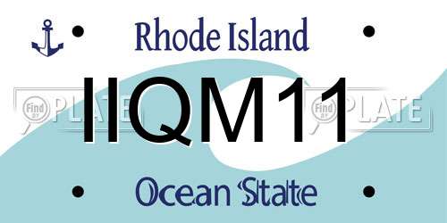 IIQM11 Rhode Island License Plate