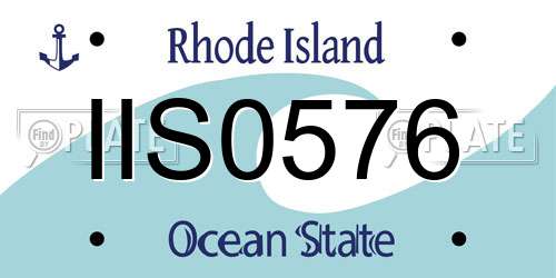 IIS0576 Rhode Island License Plate