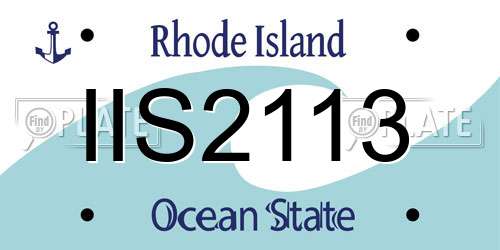 IIS2113 Rhode Island License Plate