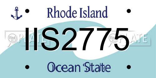 IIS2775 Rhode Island License Plate