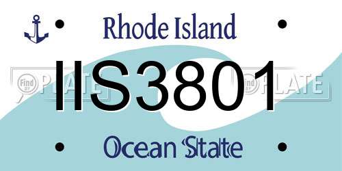 IIS3801 Rhode Island License Plate