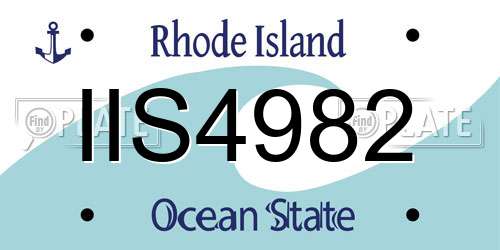 IIS4982 Rhode Island License Plate