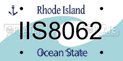 IIS8062 Rhode Island License Plate