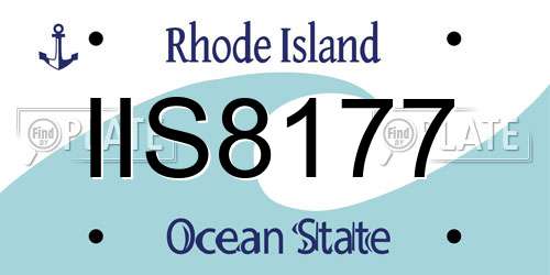 IIS8177 Rhode Island License Plate