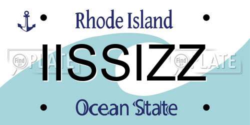 IISSIZZ Rhode Island License Plate