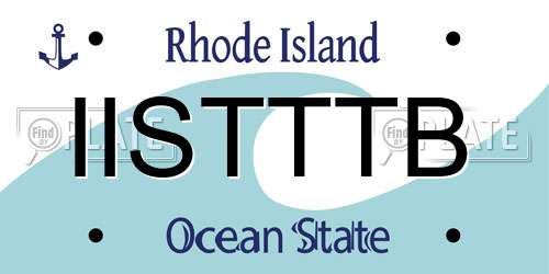 IISTTTB Rhode Island License Plate