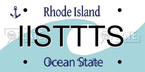 IISTTTS Rhode Island License Plate