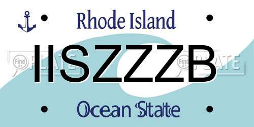IISZZZB Rhode Island License Plate