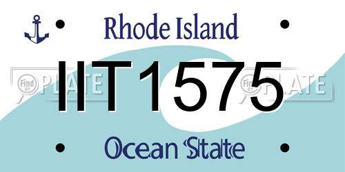 IIT1575 Rhode Island License Plate