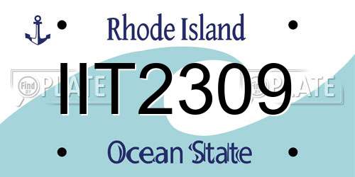IIT2309 Rhode Island License Plate