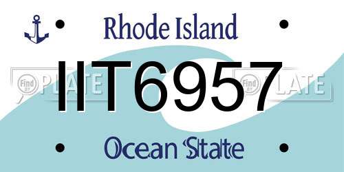 IIT6957 Rhode Island License Plate