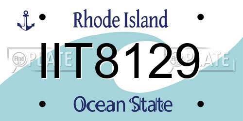 IIT8129 Rhode Island License Plate