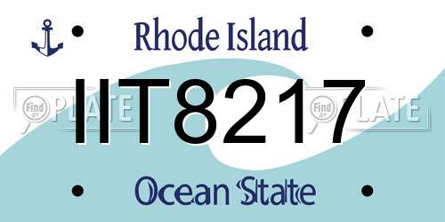 IIT8217 Rhode Island License Plate