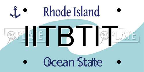 IITBTIT Rhode Island License Plate