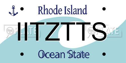 IITZTTS Rhode Island License Plate