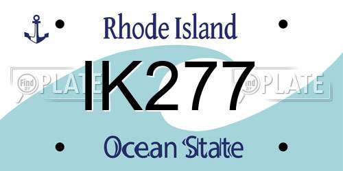 IK277 Rhode Island License Plate
