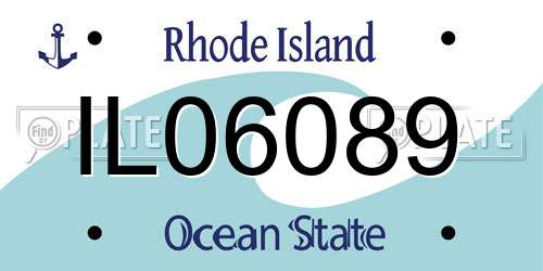 IL06089 Rhode Island License Plate