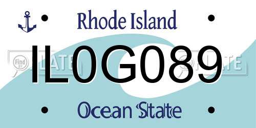 IL0G089 Rhode Island License Plate