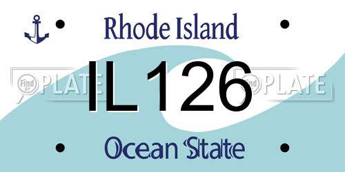 IL126 Rhode Island License Plate