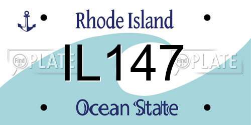 IL147 Rhode Island License Plate