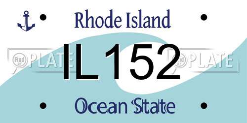 IL152 Rhode Island License Plate
