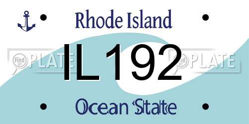 IL192 Rhode Island License Plate
