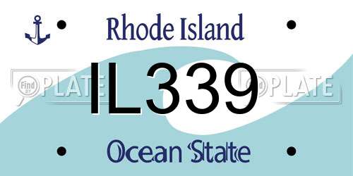 IL339 Rhode Island License Plate