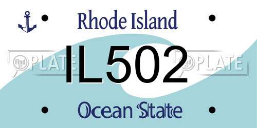 IL502 Rhode Island License Plate
