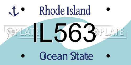IL563 Rhode Island License Plate