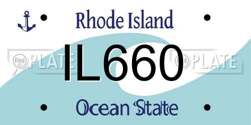 IL660 Rhode Island License Plate