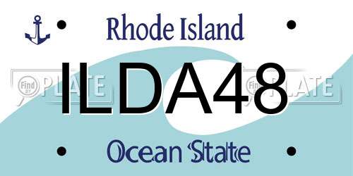 ILDA48 Rhode Island License Plate