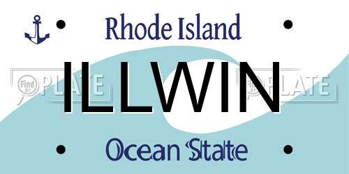 ILLWIN Rhode Island License Plate