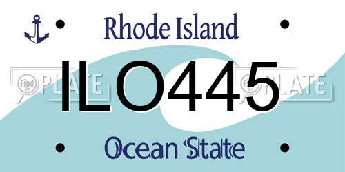 ILO445 Rhode Island License Plate