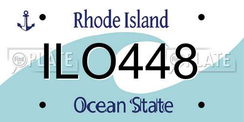 ILO448 Rhode Island License Plate