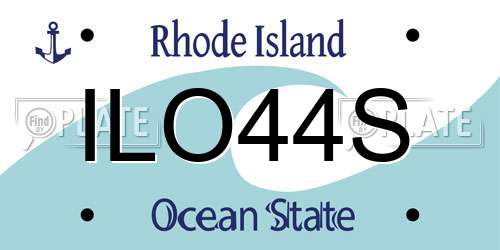 ILO44S Rhode Island License Plate