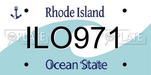ILO971 Rhode Island License Plate